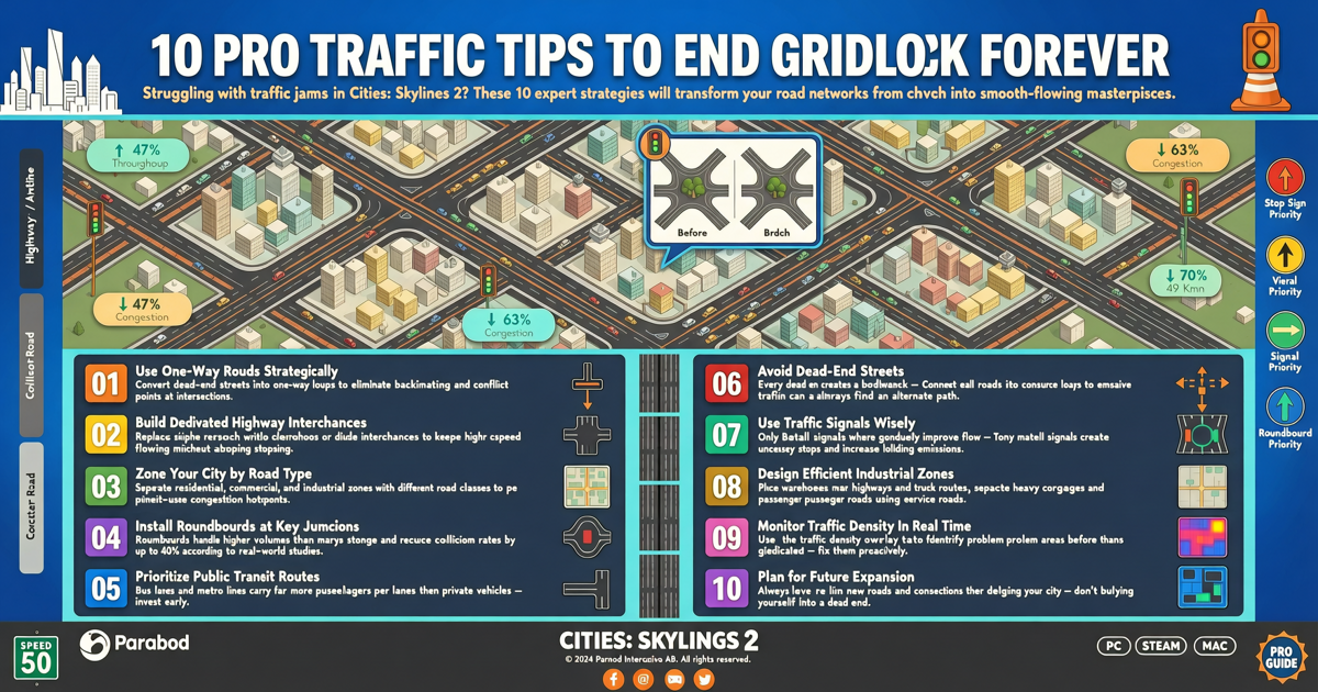 Cities: Skylines 2: 10 Pro Traffic Tips to End Gridlock Forever