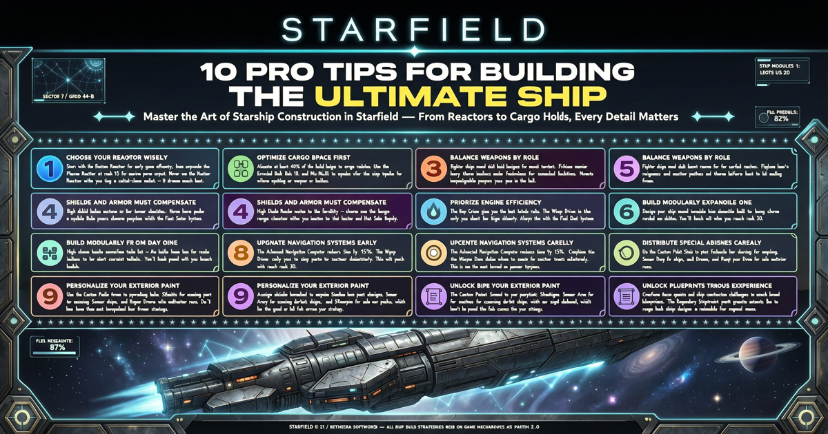 Starfield: 10 Pro Tips for Building the Ultimate Ship