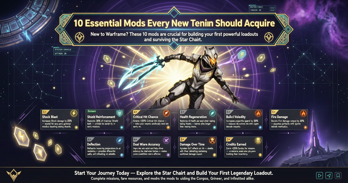 Warframe: 10 Essential Mods Every New Tenno Should Acquire