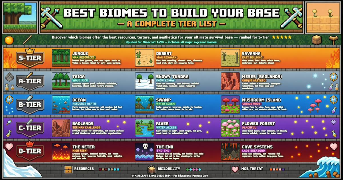 Minecraft: Best Biomes to Build Your Base – A Tier List