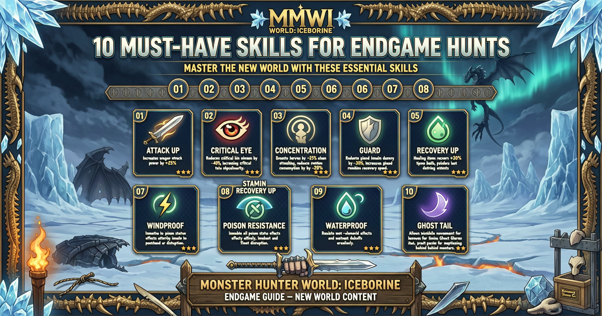 Monster Hunter World: Iceborne – 10 Must-Have Skills for Endgame Hunts