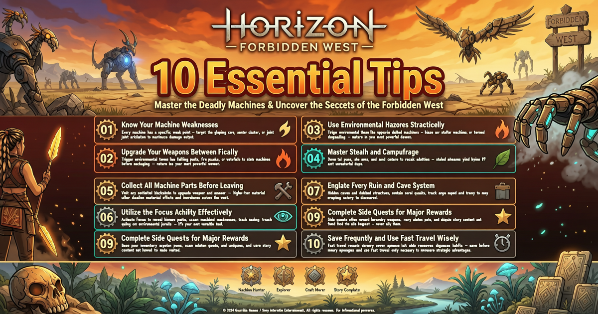 Horizon Forbidden West: 10 Essential Tips for Hunting Machines and Exploring the Forbidden West
