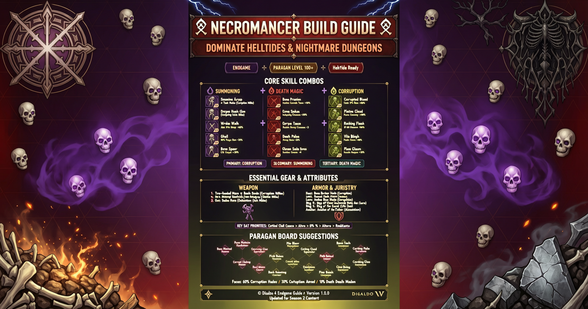 Diablo 4 Necromancer Build Guide: Dominate Helltides and Nightmare Dungeons