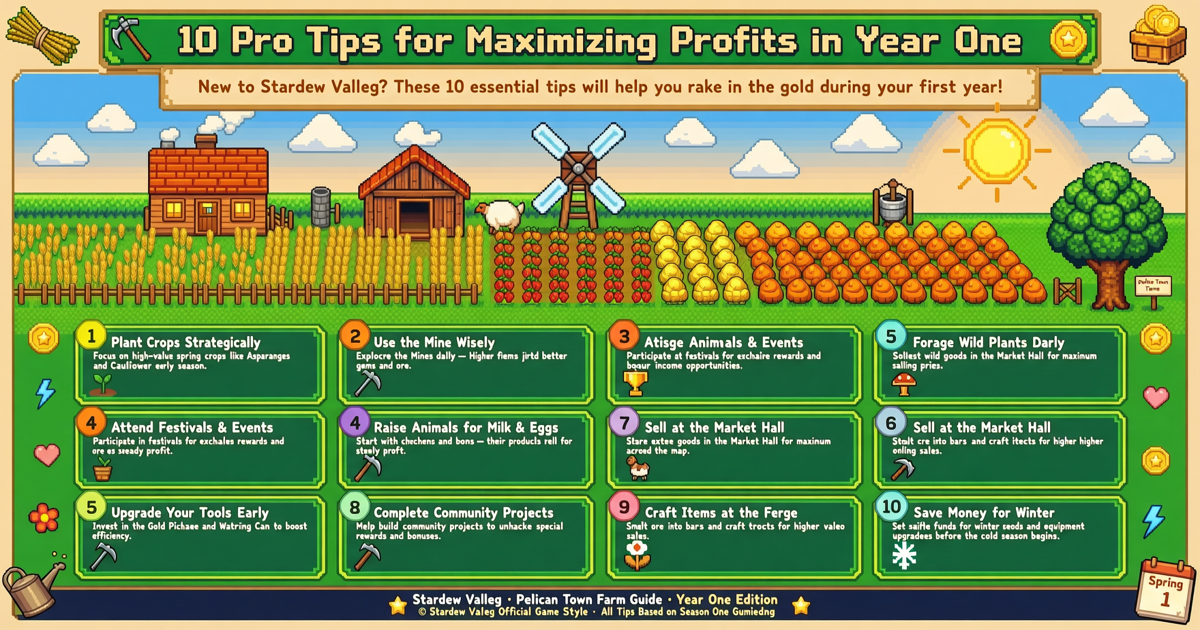 Stardew Valley: 10 Pro Tips for Maximizing Profits in Year One
