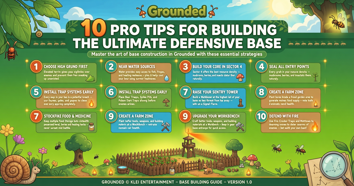 Grounded: 10 Pro Tips for Building the Ultimate Defensive Base