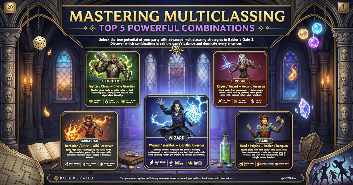 Baldur's Gate 3: Mastering Multiclassing – Top 5 Powerful Combinations
