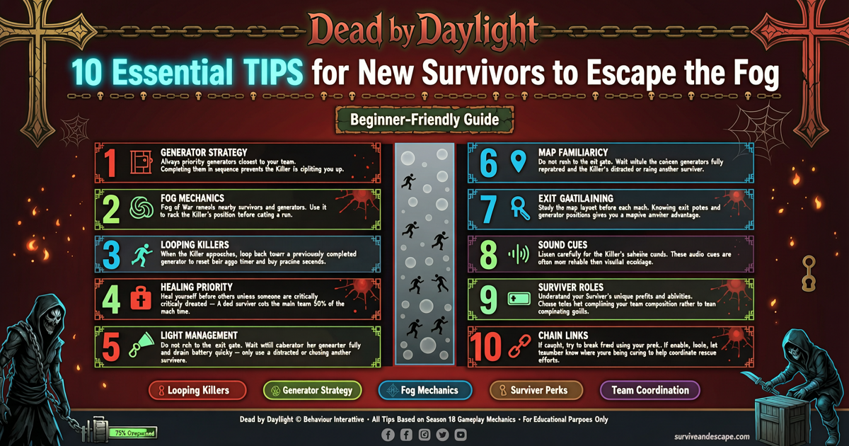 Dead by Daylight: 10 Essential Tips for New Survivors to Escape the Fog