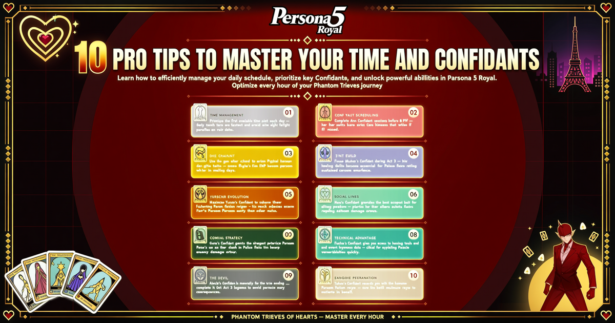 10 Pro Tips to Master Your Time and Confidants in Persona 5 Royal