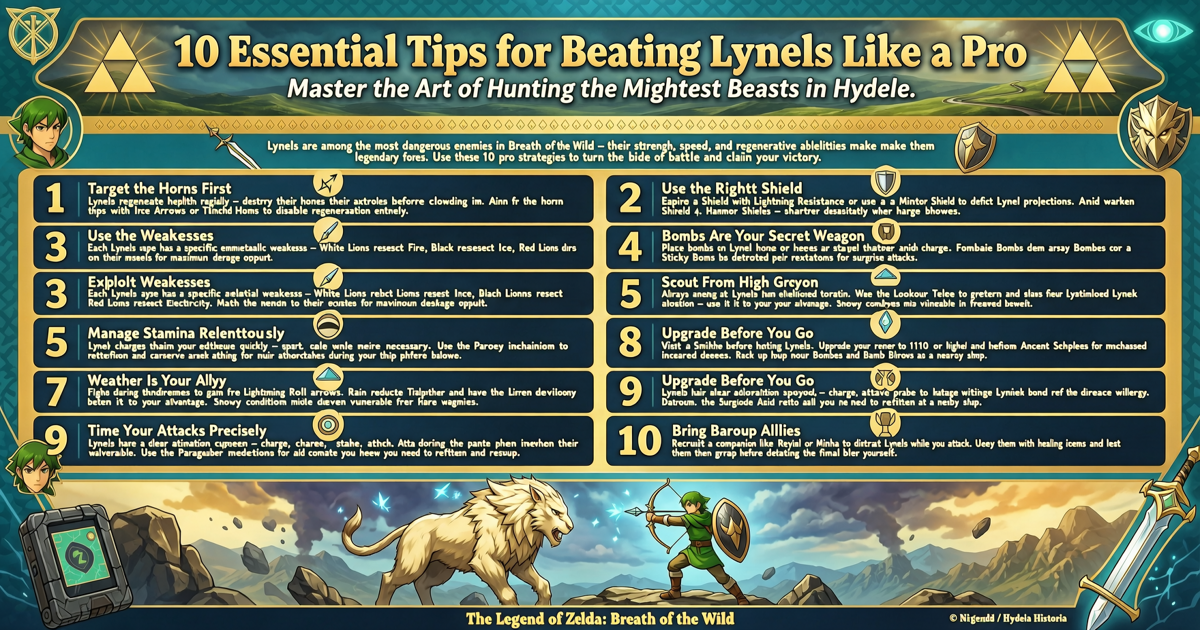 The Legend of Zelda: Breath of the Wild – 10 Essential Tips for Beating Lynels Like a Pro