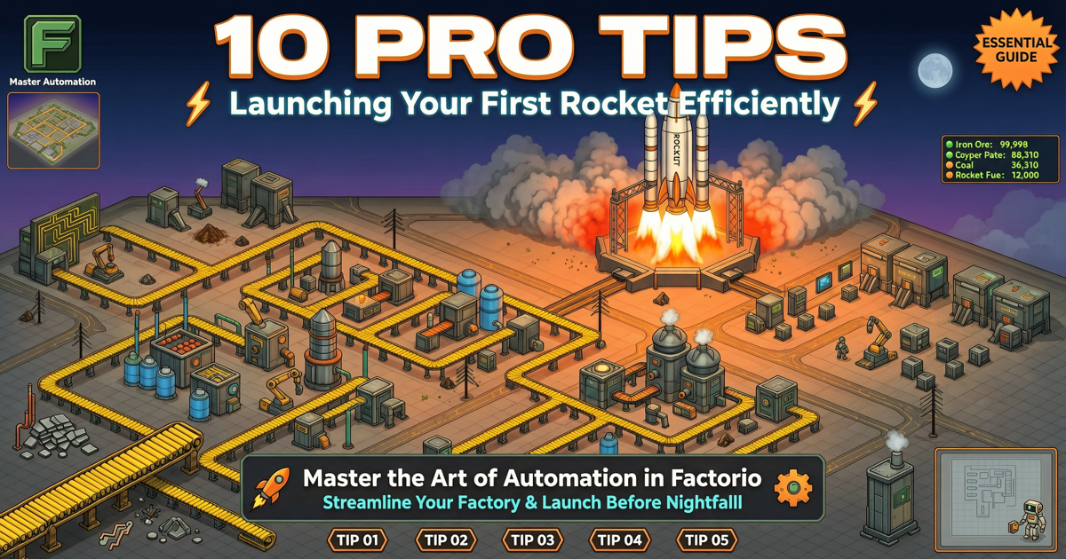 Factorio: 10 Pro Tips for Launching Your First Rocket Efficiently