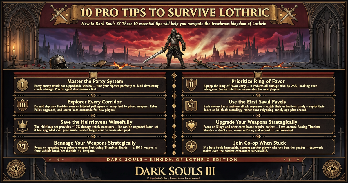 10 Pro Tips to Survive Lothric as a New Undead in Dark Souls 3