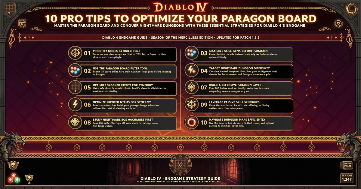 Diablo 4: 10 Pro Tips to Optimize Your Paragon Board and Crush Nightmare Dungeons