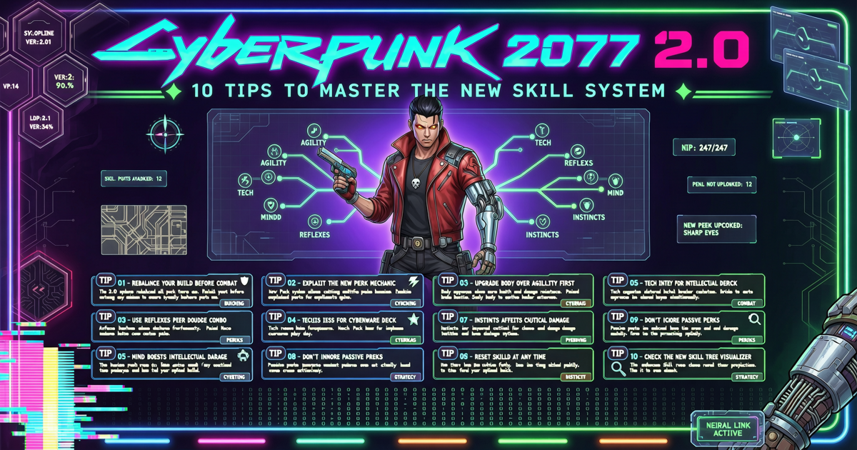 Cyberpunk 2077 2.0: 10 Tips to Master the New Skill System