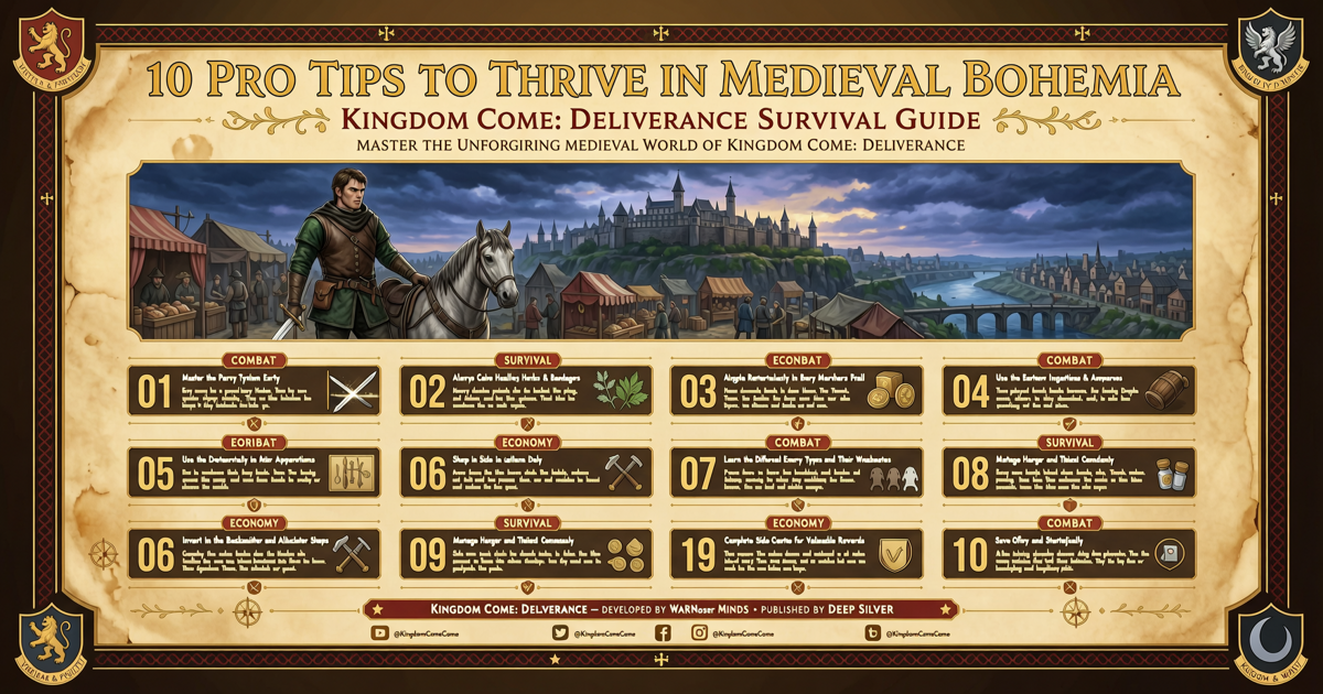 10 Pro Tips to Thrive in Medieval Bohemia: Kingdom Come Deliverance Survival Guide